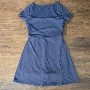 Women’s Halara inspired A-line Dress with Square Neck | M